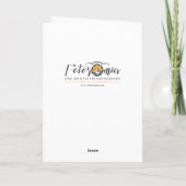 Light Blue Abstrakt Ice Kunst Karte (Rückseite)