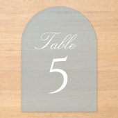 Light Blue Acrylic Wedding Table Number Acryleinladungen (Vorderseite)