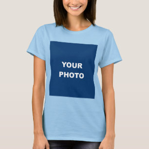Light Blue Add Your Image Foto Picture Logo T-Shirt