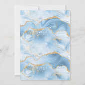 Light Blue Agate Gold Glitzer Graduation Party (Rückseite)