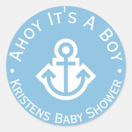 Light Blue Ahoy Es ist ein Boy Anchor Sticker