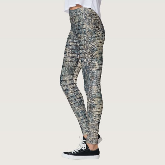 Light Blue Alligator Leather Leggings (Links)