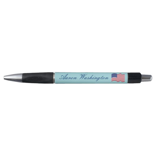 Light Blue American Flag Pens Gift Kugelschreiber (Vorderseite)