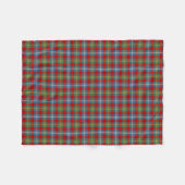 Light Blue and Red Foster Clan Ancient Tartan Fleecedecke (Vorderseite (Horizontal))