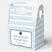 Light Blue and White Hangover Relief Kit Favor Box Geschenkschachtel (Geöffnet)