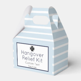 Light Blue and White Hangover Relief Kit Favor Box Geschenkschachtel