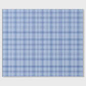Light Blue and White Plaid Seamless Pattern Geschenkpapier (Flach)