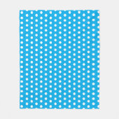 Light Blue and White Polka Dots  Fleecedecke (Vorderseite)