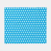 Light Blue and White Polka Dots  Fleecedecke (Vorderseite (Horizontal))
