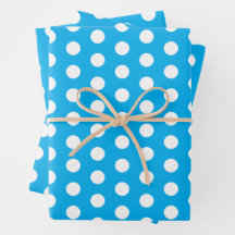 Light Blue and White Polka Dots 