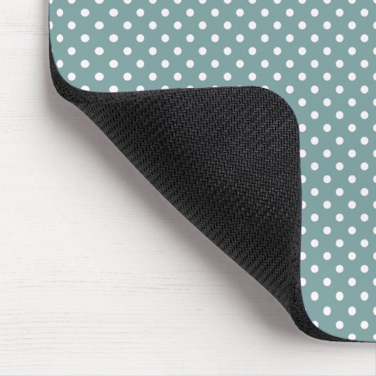 Light Blue and White Polka Dots Pattern Mousepad (Ecke)