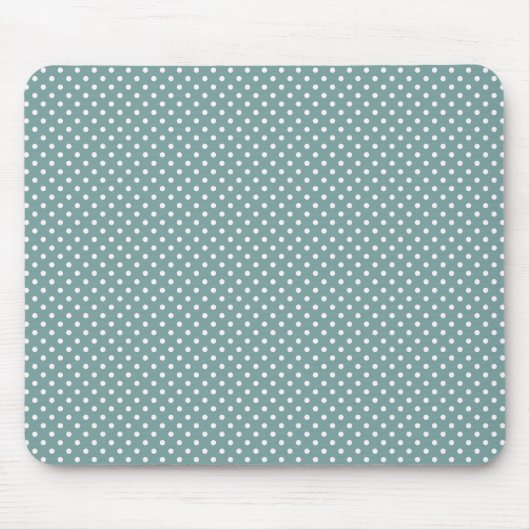 Light Blue and White Polka Dots Pattern Mousepad (Vorne)