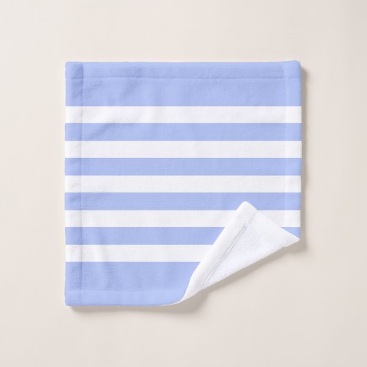 Light-blue and white stripes pattern badhandtuch set (Waschlappen)