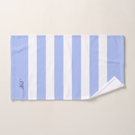 Light-blue and white stripes pattern badhandtuch set (Handtuch)