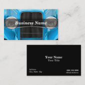 Light Blue Antique Car Visitenkarte (Vorne/Hinten)