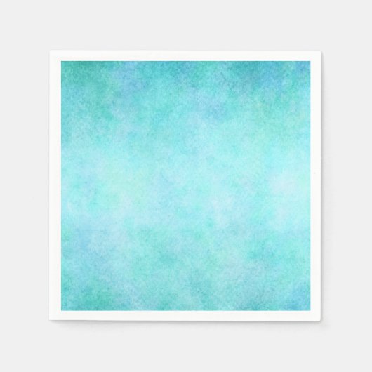 Light Blue Aquamarin Aqua Aqua Aquarellpapier farb Serviette (Vorderseite)