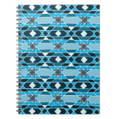 Light Blue/aquamarin Quilt-Muster-Notebook Notizblock (Vorderseite)