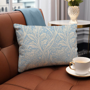 Light Blue Arcadia William Morris Hawthorn Lendenkissen