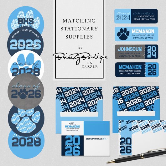 Light Blue Arch Abschluss Foto Filmstrip Mattiert Acryleinladungen