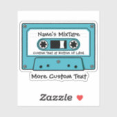 Light Blue Audio Cassette Tape Aufkleber (Blatt)