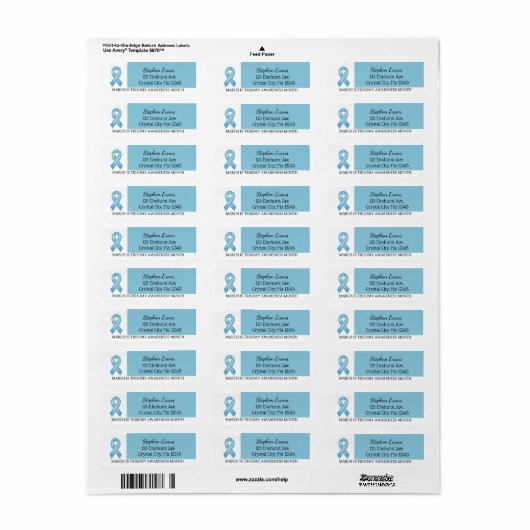 Light Blue Awareness Ribbon (Vorne)