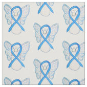 Light Blue Awareness Ribbon Angel Custom Material Stoff (Muster)