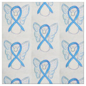 Light Blue Awareness Ribbon Angel Custom Material Stoff (Muster)