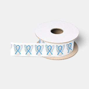 Light Blue Awareness Ribbon Angels Custom Designs Satinband