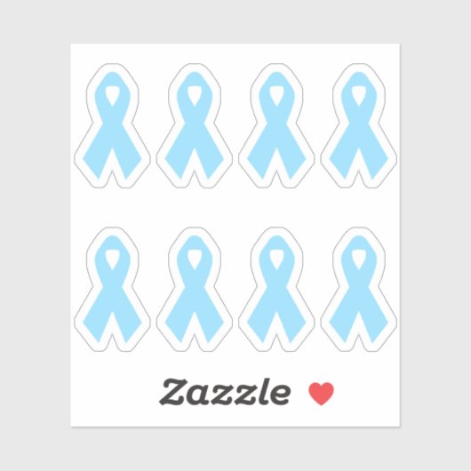Light Blue Awareness Ribbon Aufkleber (Blatt)