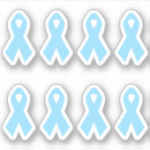 Light Blue Awareness Ribbon Aufkleber (Vorderseite)
