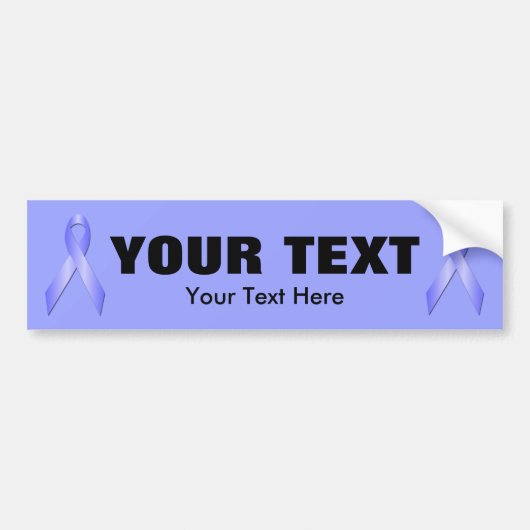 Light Blue Awareness Ribbon Autoaufkleber 3 (Vorne)