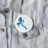 Light Blue Awareness Ribbon Butterfly Button (Beispiel)