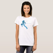 Light Blue Awareness Ribbon Butterfly T - Shirt (Vorne ganz)