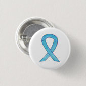 Light Blue Awareness Ribbon Custom Art Button Butt (Vorne & Hinten)