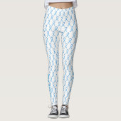 Light Blue Awareness Ribbon Custom Words Leggings (Vorderseite)