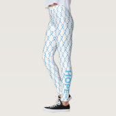 Light Blue Awareness Ribbon Custom Words Leggings (Links)