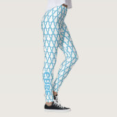 Light Blue Awareness Ribbon Custom Words Leggings (Rechts)