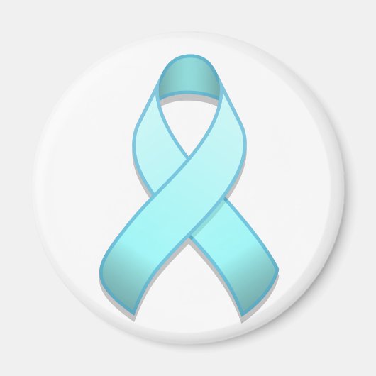 Light Blue Awareness Ribbon Magnet (Vorne)