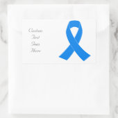 Light Blue Awareness Ribbon Rechteckiger Aufkleber (Tasche)