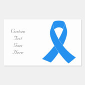 Light Blue Awareness Ribbon Rechteckiger Aufkleber (Vorderseite)