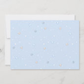 Light Blue Balloons Teddy Bear Baby Dusche Dankeskarte (Rückseite)