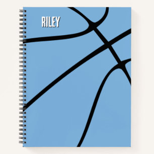 Light Blue Basketball Player Name oder Text Custom Notizblock