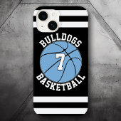 Light Blue Basketball Team Name and Player Number Case-Mate iPhone Hülle