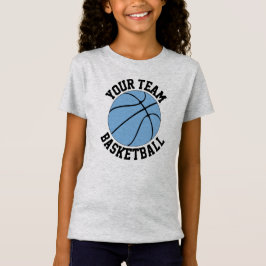 Light Blue Basketball Team Name, Spieler und Numme T-Shirt