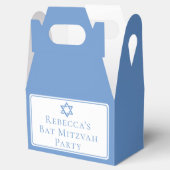 Light Blue Bat Mitzvah Party Star von David Geschenkschachtel (Geöffnet)