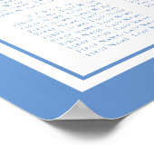 Light Blue Bat Mitzvah Star von David Seating Char Poster (Ecke)