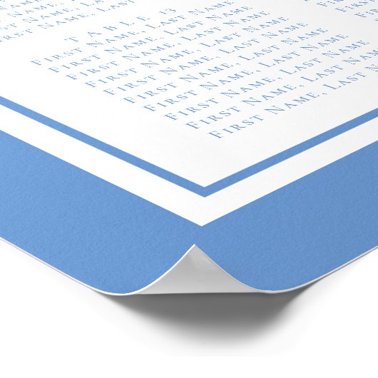 Light Blue Bat Mitzvah Star von David Seating Char Poster (Ecke)