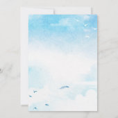 Light Blue, Beach Brautparty Einladung (Rückseite)