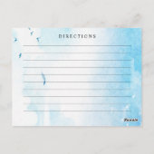 Light Blue, Beach Brautparty Rezept Card Postkarte (Rückseite)