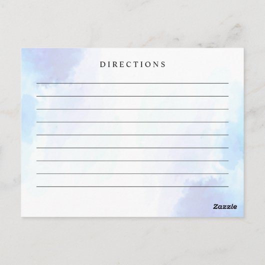 Light Blue, Beach Wedding Card Postkarte (Rückseite)